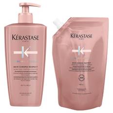 Kérastase Hårpleje Chroma Absolu Begrænset udgaveChroma Absolu refill-sæt Chroma Absolu Bain Chroma Respect genopfyldelig pumpeflaske 500 ml + refillpakke shampoo 500 ml 500 ml (1.484,00 kr / 1 l) - 500 ml
