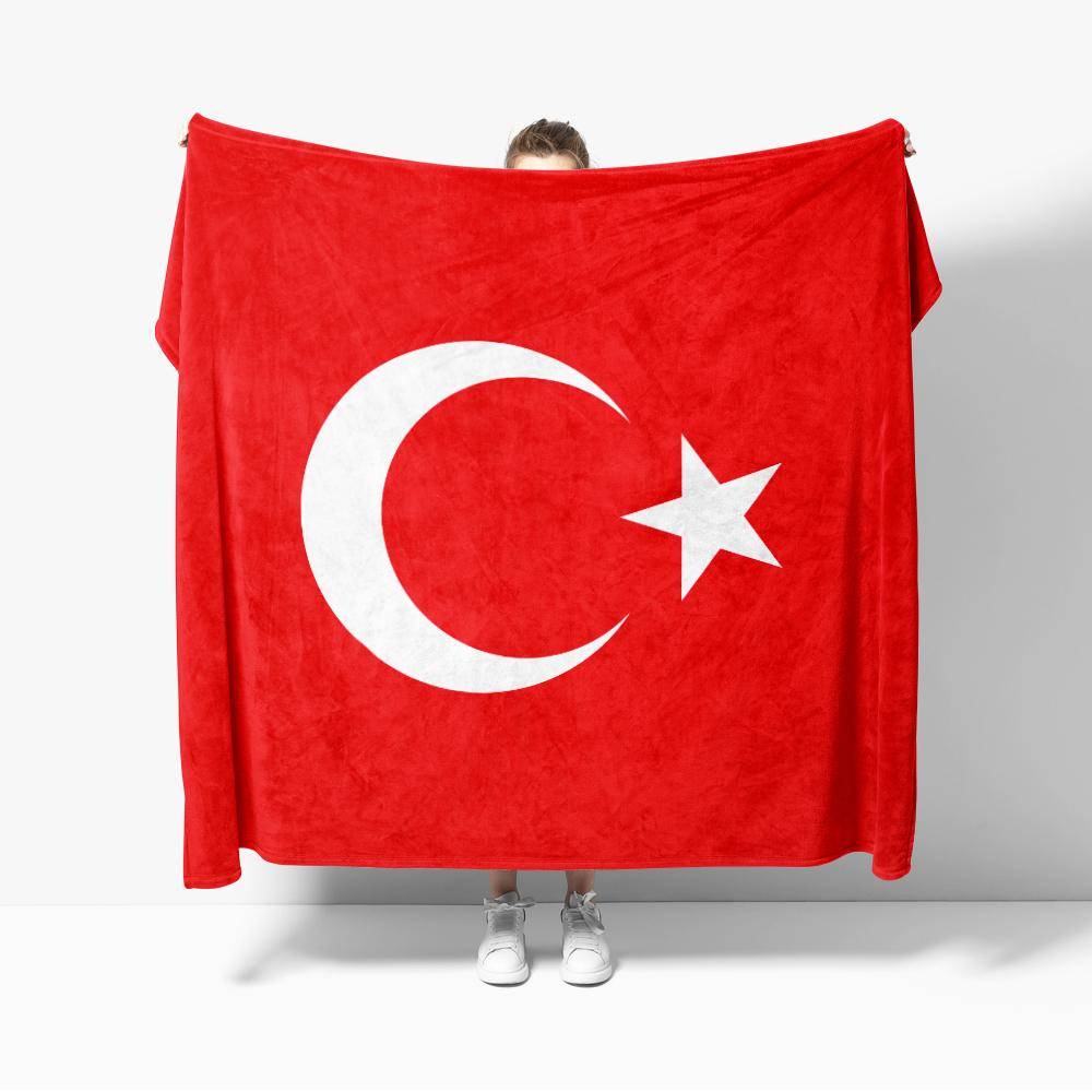 1p Turki Turki Flanelltryckt Filt Mjuk Varm Pläd Soffa Säng Sovande För Gåva