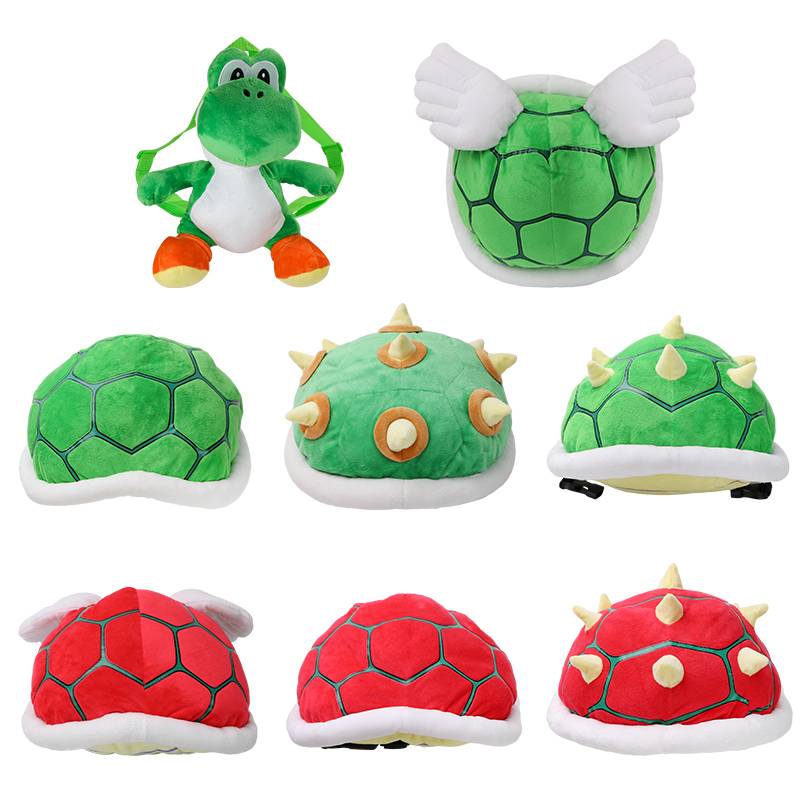 11.8 In Kawaii Koopa Troopa Bags Plush Toys Soft Yoshi Koopa Paratroopa Bowser Backpack Bags Stuffed Plushies Dolls