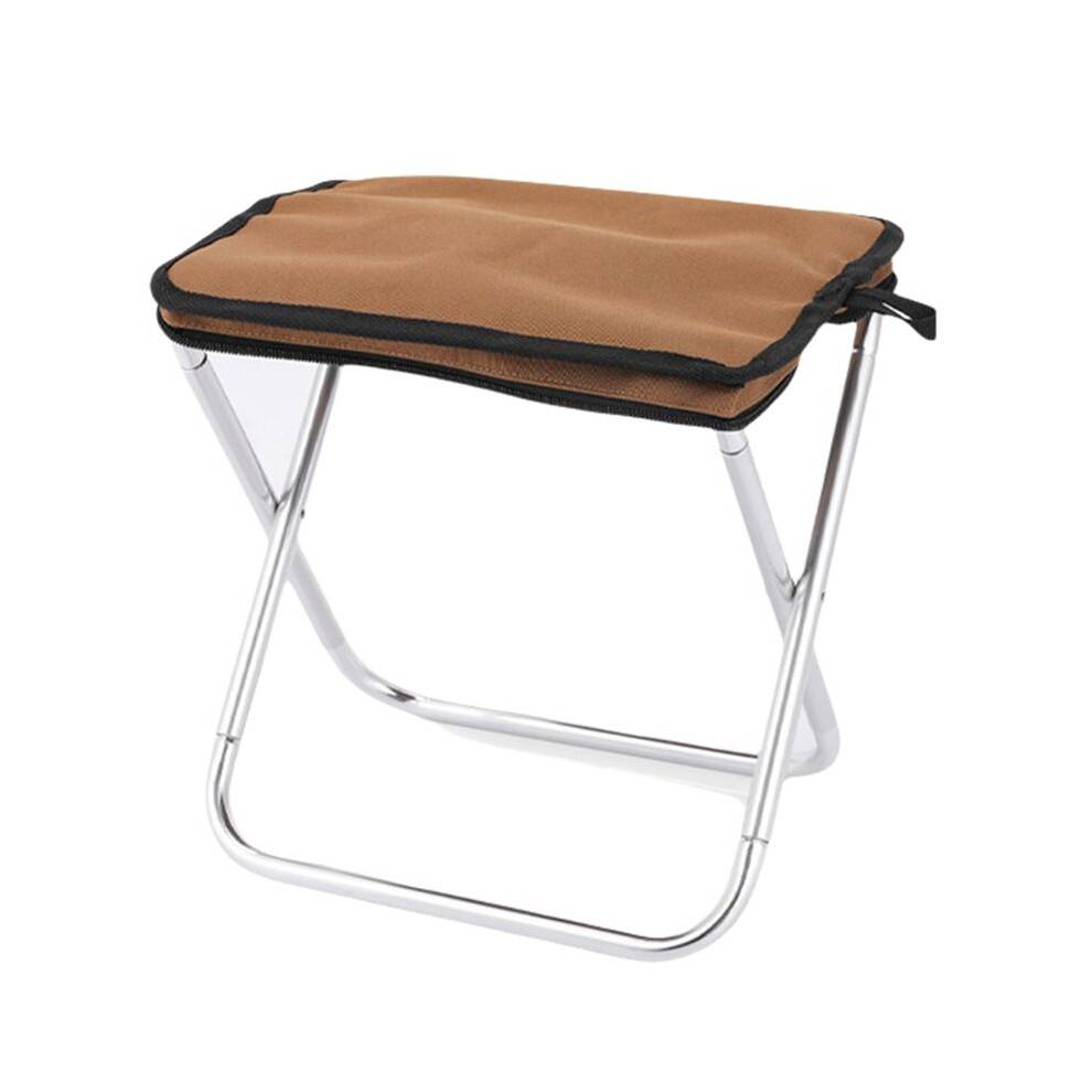 Utomhus Campingpall Hopfällbar Fiskestol med Bärbar Väska Aluminiumlegering Picknick BBQ  Bärbar Sits Brun