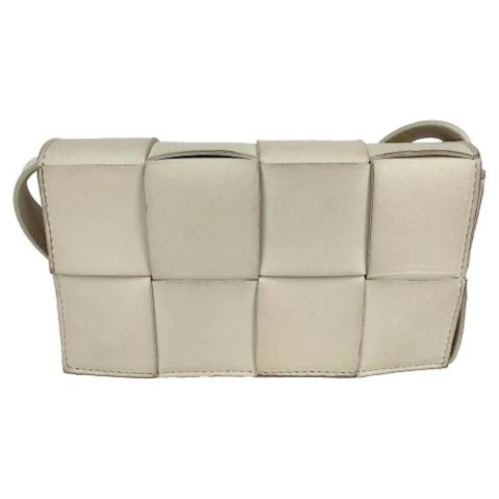 Bottega Veneta Vintage Pre-owned Maxi Intreccio The Belt Cassette Bag - Vintage - unisex - Beige - ONE SIZE - Læder