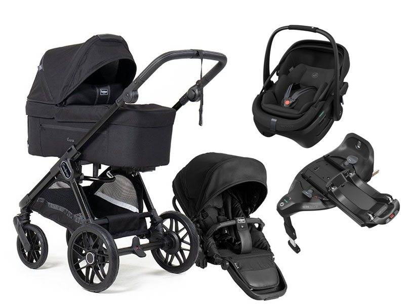 Emmaljunga Sento Pro duovagn Ergo+ 2027 + Maxi-Cosi Coral Slide Pro babyskydd + isofixbas