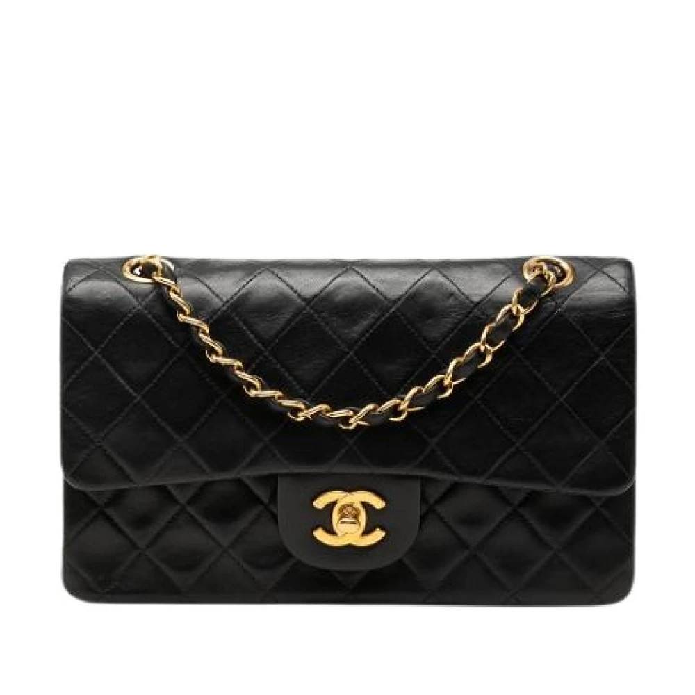 Chanel Vintage Pre-owned Vintage Double Flap Quilted Shoulder Bag - Vintage - Dame - Sort - ONE SIZE - Uld
