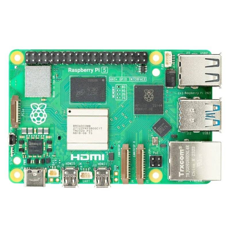 Hallonpi 5 4G 8GB RAM Development Board Raspberry Pi5 Moderkort Artificiell Intelligens Programmering Lärande PCIe 2.0 G