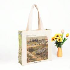 Van Gogh Oil Painting Art Canvas Tote Bag For Women Girl Reusable -Friendly Tote Bag Foldable Large Capacity Leisure Shopping Bag Claude Monet Impress - Multicolor - Multi-size