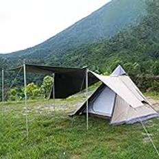 Utomhus kanvas camping pyramid tipi tält vuxen indisk tipi tält för 2 ~ 3 personer, enkel installation pyramidtält 4 säsonger full mörkläggning familjetält, användning av glampingtält