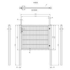 Jima 2D Panelhegnslåger – Galvaniseret – 120cm, 102cm