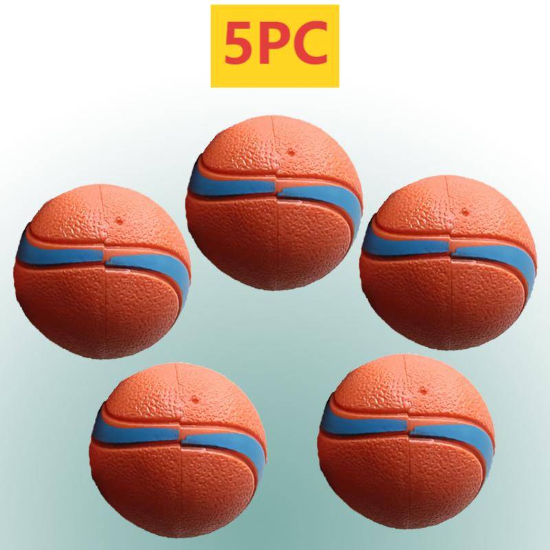 Dog Ball Set, Elastic Bite-resistant Sound-activated Interactive Play, Durable Chew-proof Tennis Ball For Teething And Training, Perfect For All Breeds And Sizes