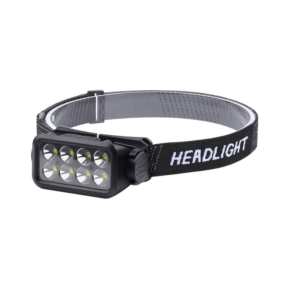 Driftlägen: manuellt läge och rörelsesensormod. Kraftfull LED-pannlampa COB Head Light för camping, fiske, cykling.