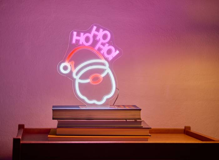 Neonskilt med julemand 144 LED 25,8 cm
