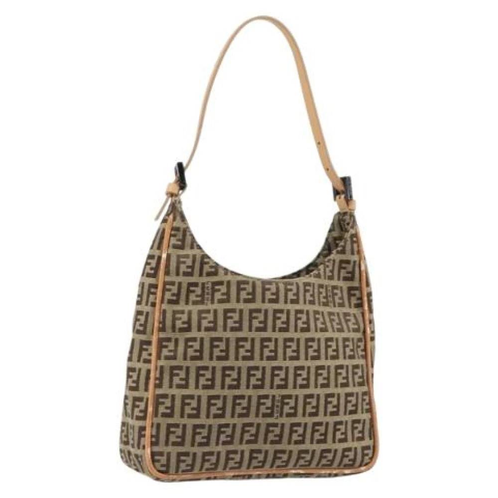 Fendi Vintage Pre-owned Zucchino Canvas Skuldertaske - Vintage - Dame - Brun - ONE SIZE - Uld