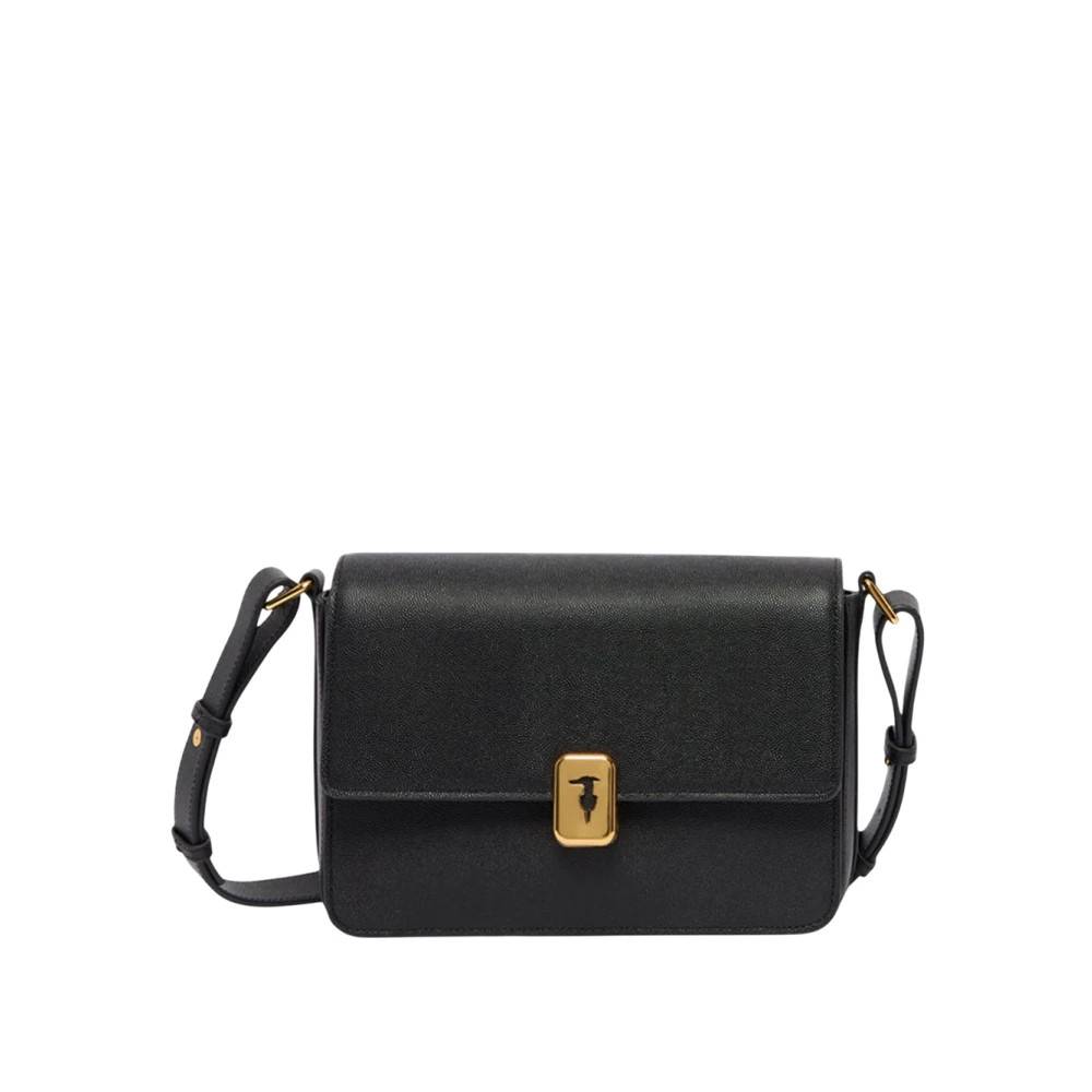 Trussardi Cameo Skuldertaske - Tasker - Dame - Sort - ONE SIZE - Uld
