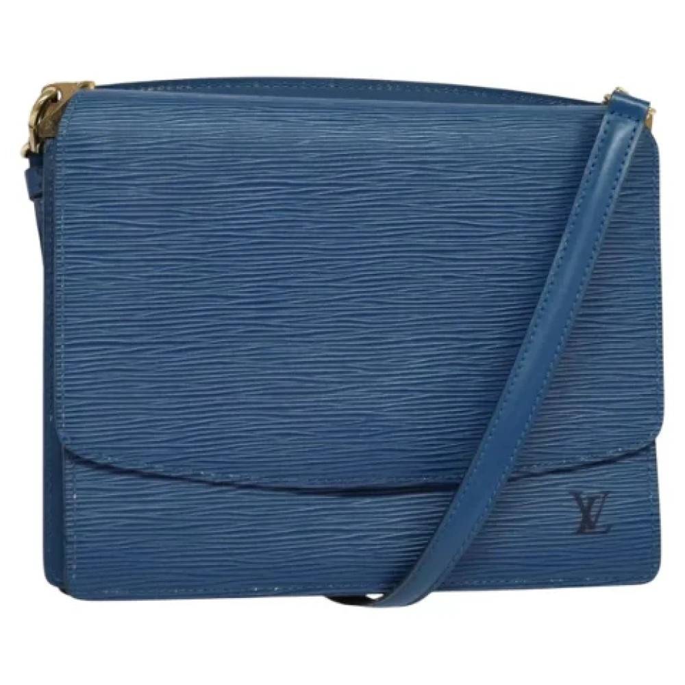 Louis Vuitton Vintage Pre-owned Laeder louis-vuitton-tasker - Vintage - Dame - Blå - ONE SIZE - Uld