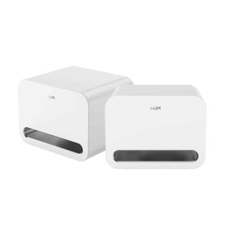 2-pack WiiM Sub Pro kompakt trådlös subwoofer, vit