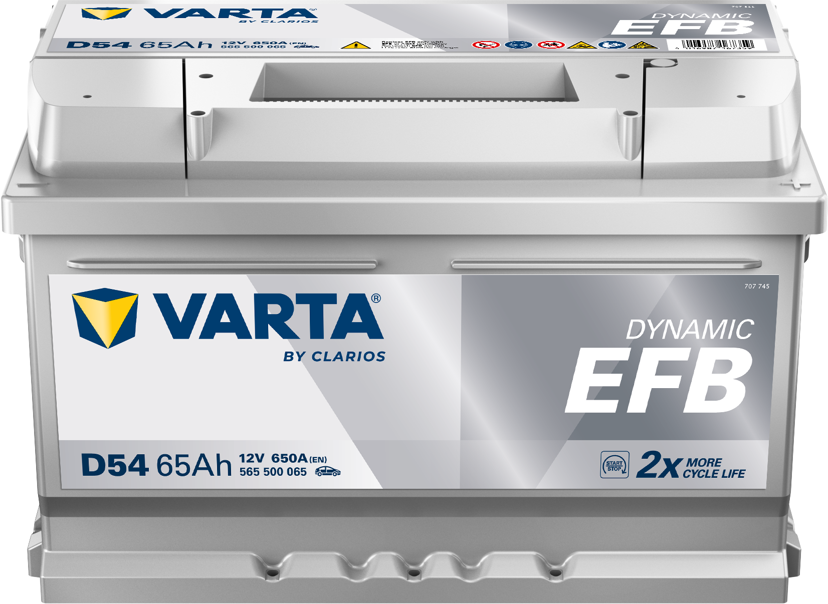 VARTA Dynamic EFB batteri 12V 65Ah D54