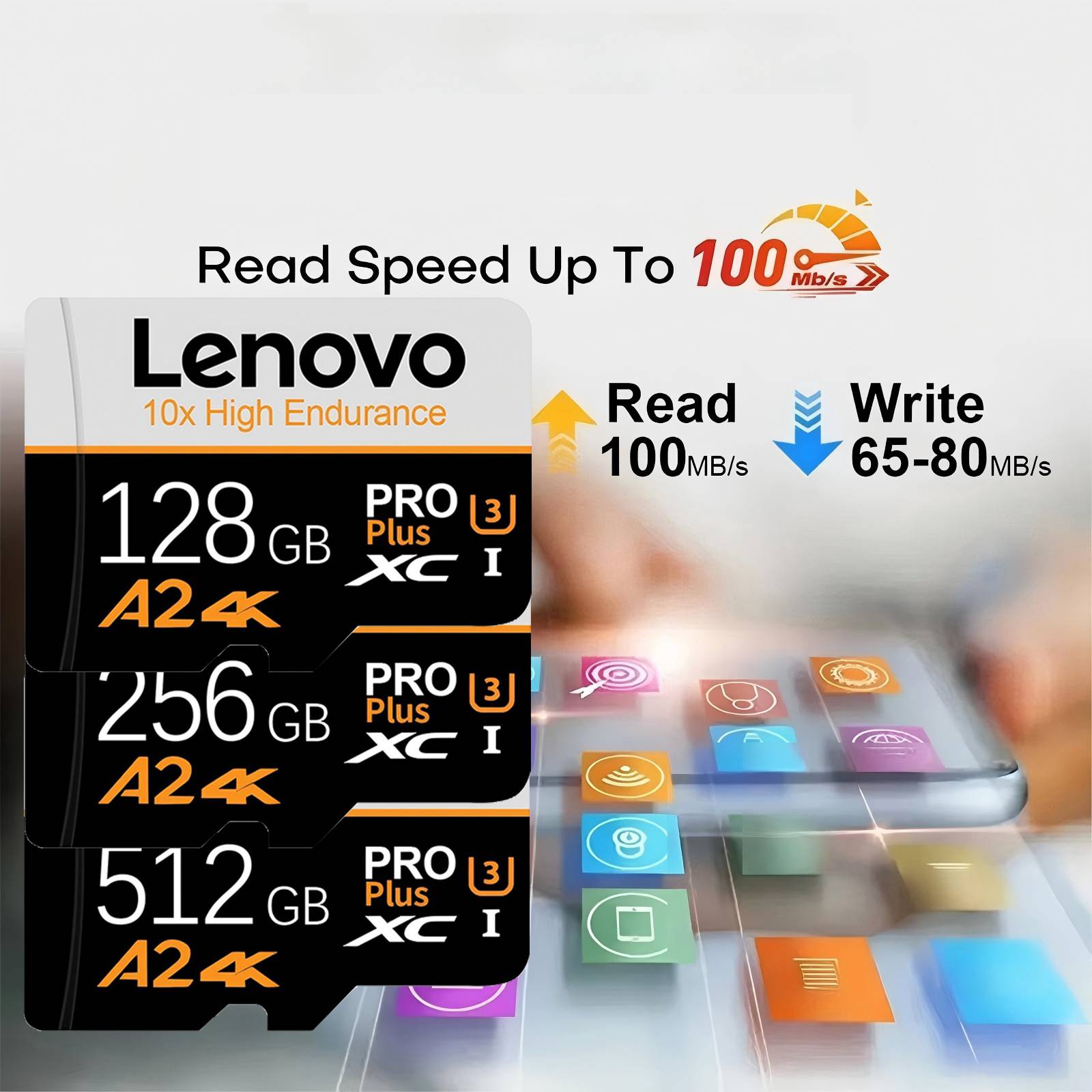 LENOVO Micro TF/SD 16GB 512GB 256GB 128GB 32GB 64GB 16GB U1 A1 Class 10 for Camera Surveillance Devices SD Flash Card TF Card V3