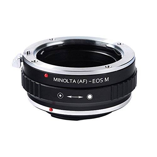 Minolta A till EOS M-adapter, K&F konceptlinsmonteringsadapter för Sony Alpha A-Mount och Minolta AF A-typ MAF monteringslins till Canon EOS M EF-M montering spegellös kamera, passar för EOS M M6 M2