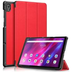 Lenovo Tab K10 ZA8R/ZA8N - Tri-Fold læder cover med Wake up/sleep funktion - Rød