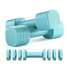 Adjustable Dumbbell Set, 2 Pieces Dumbbell Set for Women, Adjustable Dumbbells for Women, Portable Gym Weights, 2lb 3lb 4lb 5lb Weights, 4 in 1 Weight Sets, Home Workout Exercise Weights