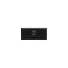 Roberto Cavalli, Accessories , Dame, Sort, ONE SIZE, Krystal Slange Monogram Clutch