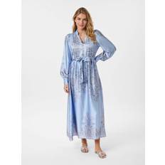 Neo Noir Nova Paisley Border Dress Kvinde Light Blue Maxi Kjoler Str 36 - hos Magasin
