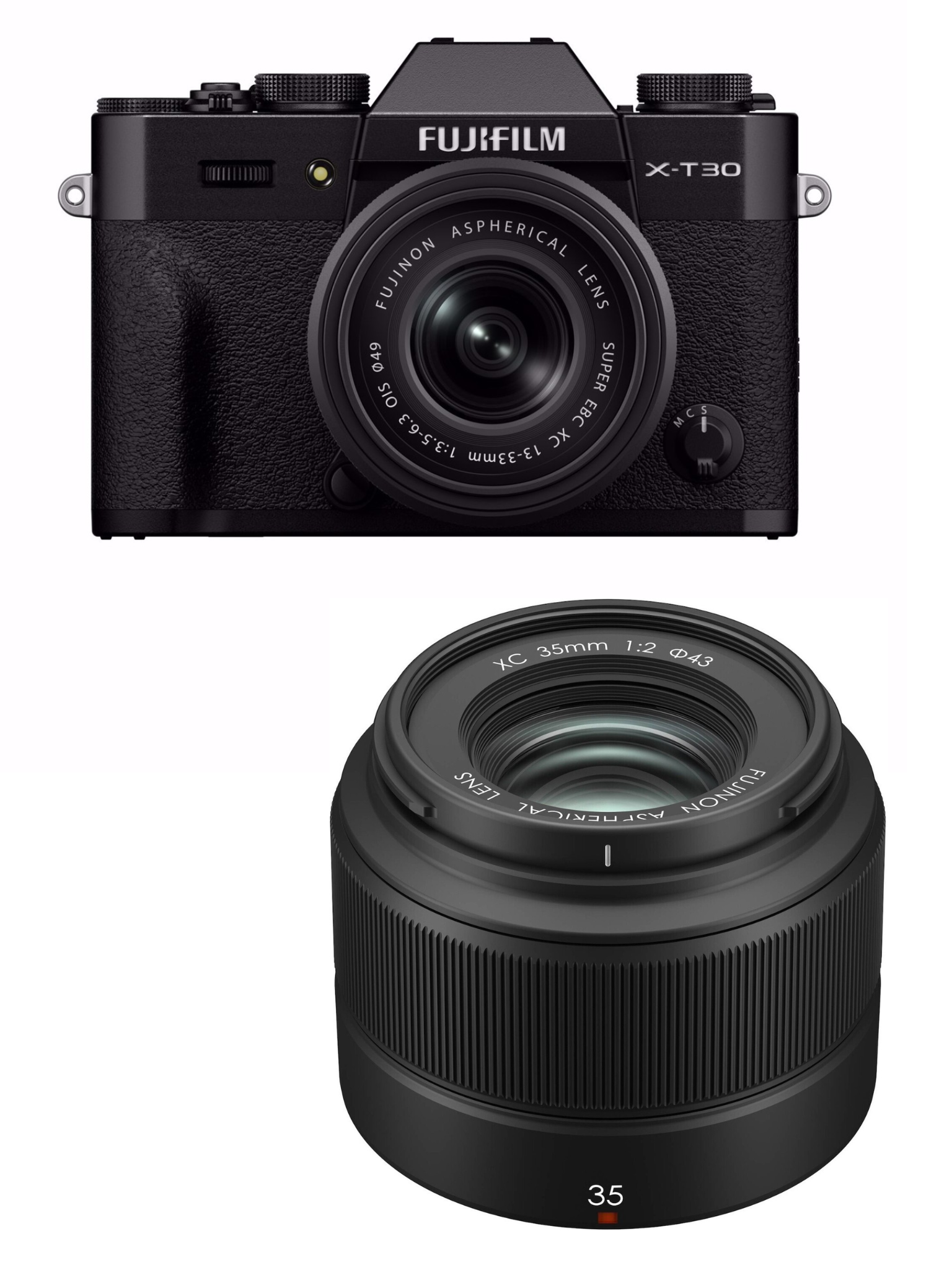 Fujifilm - X-T30 III & XC 35mm F2.0 - 26MP Kamerapakke med 6.2K Video - Bundle