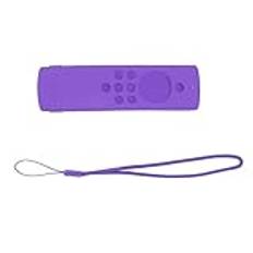 Silikonfjärrskyddsskydd Tvättbart fjärrkontrollfodral Stötsäkert fjärrskydd för Fire TV Stick Lite (Purple Set)