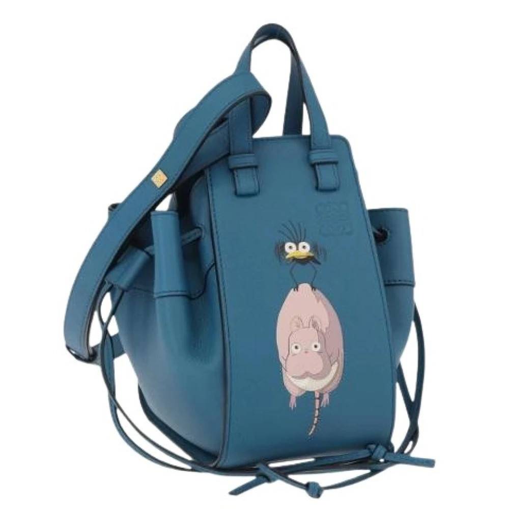 Loewe Pre-owned Pre-owned Bucket Bag - Vintage - Dame - Blå - ONE SIZE - Uld
