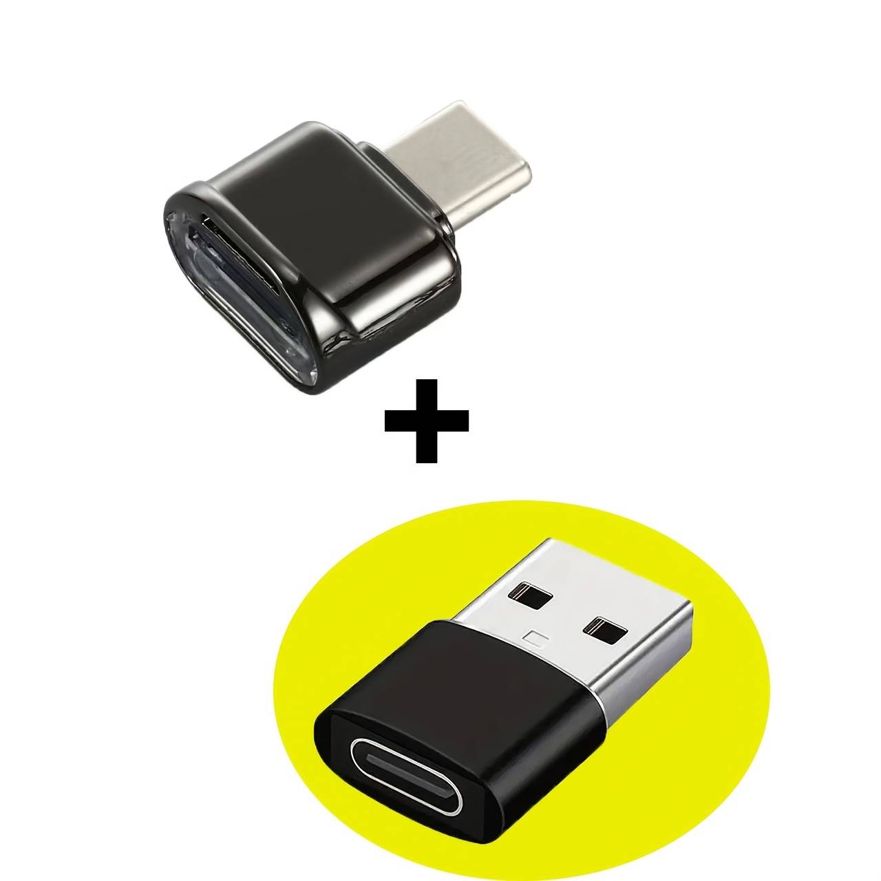 2-pack Tf Card Reader, External Card Reader, Usb C To Usb Adapter, Suitable For Iphone 17/17 Pro And Other Mobile Phones