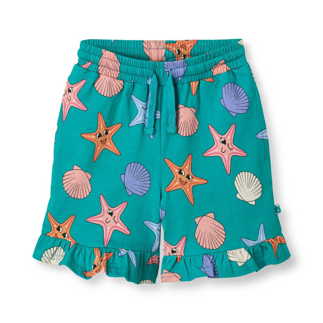 Shorts med søstjerner - Teal / 1-2