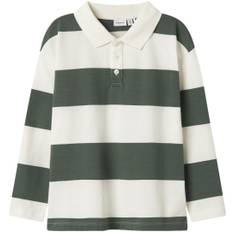 Name It Nkmnutiva LS RLX Polo Stl. 146/152 unisex - Toppar Från Magasin - Cloud Dancer/garden Topiary (146/152)
