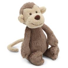 Jellycat Bashful Monkey S Plush Toy Monkey Sitting Height 15cm Brown