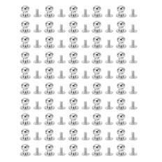50set Round Head Screws 10x8mm DIY Decorating Copper Lightweight Screw Post Fastener for Bags Shoes gyllene