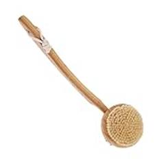 WOONEKY 1 St duschborste badskrubb för kroppen kroppsborste exfoliator kroppsborste för torr hud skrubber rengöringsborste skincare skin care ryggborste badborste böjt handtag vev Trä