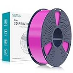 SUNLU 3D-skrivarfilament, PLA Plus, 1,75 mm, 1 kg spole, PLA+, filament, fuchsiafärgad, 1,75 +/- 0,02 mm för 3D-utskrift