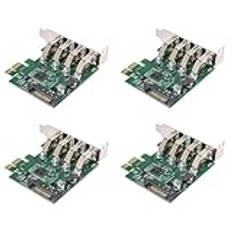 Lnfxkvva 4X låg profil 4 portar PCI-E till USB 3.0 HUB PCI Express expansionskort adapter 5 Gbps USB 1.1/2.0/3.0 operativsystem