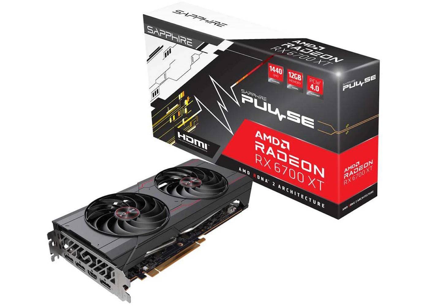 AMD Sapphire Pulse Radeon RX 6700 XT Gaming 12GB Graphics Card (11306-02-20G) - One Size (One Size)