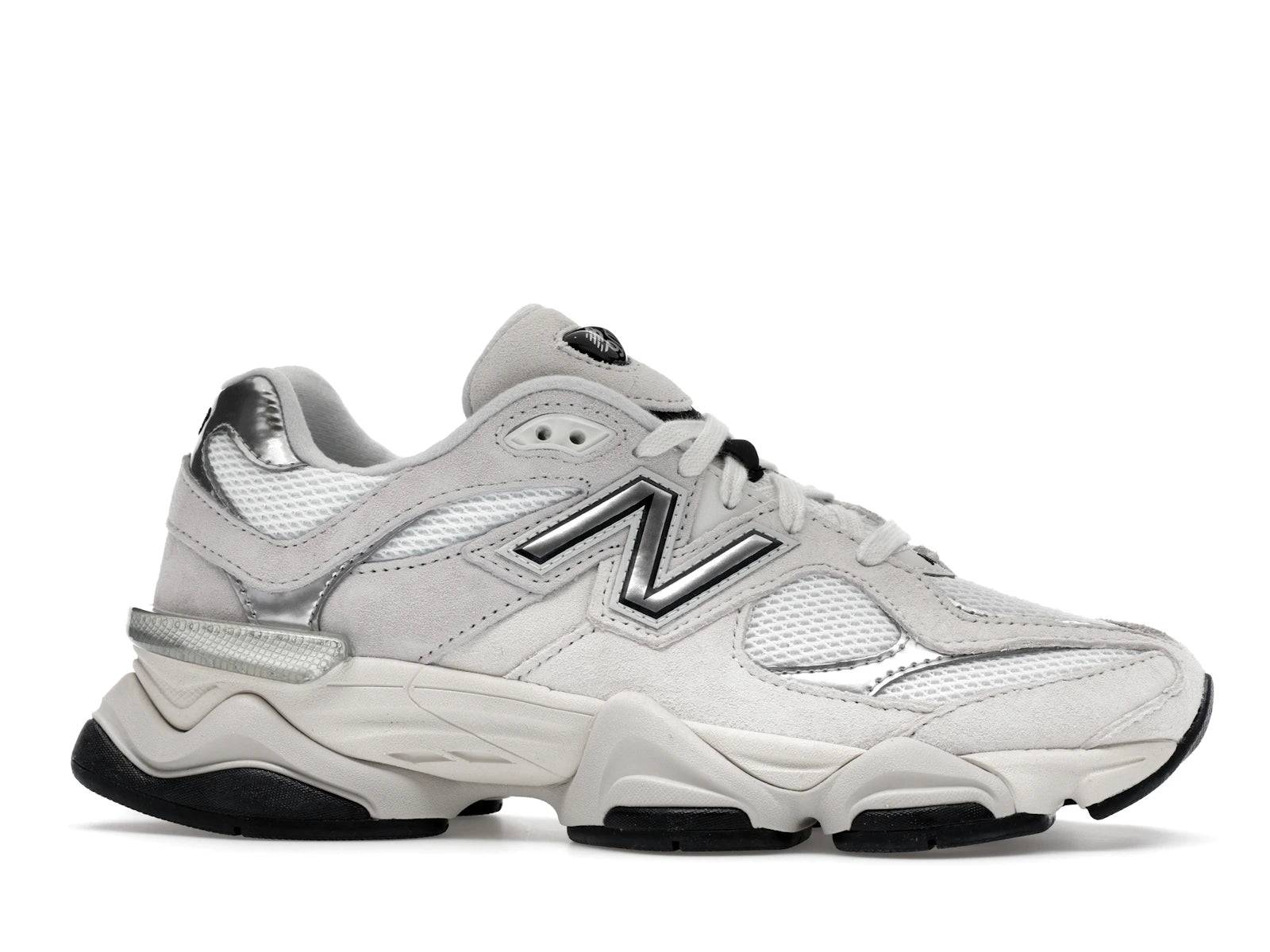 New Balance 9060 White Black Metallic Silver - 47.5 / Standard