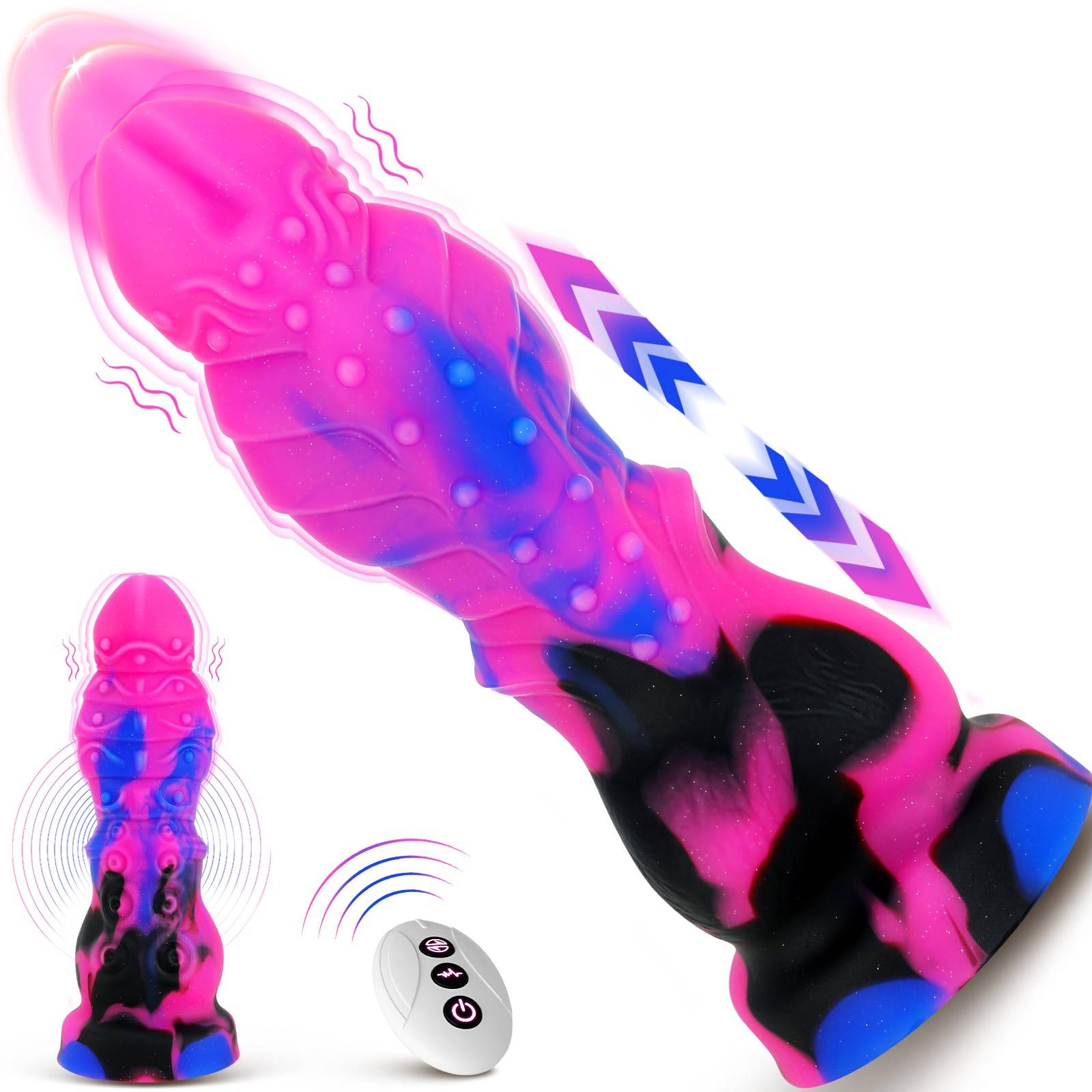 SuperLove Fantasy Thrusting & Vibrating Monster Dildo with Remote Control.