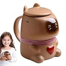 Capybara Mug Capybara With Heart Mug Cartoon Capybara Funny Animal Coffee Cup Capybara With Heart Design Ceramic Coffee Mug Tea Cup Capybara Mug Funny Animal Coffee Mug Ceramic Animal Mug Cute Animal