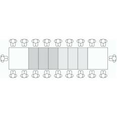 Tillægsplader til Skovby SM 27 spisebord (3 stk.) (hvidolieret eg / sort nano laminat)