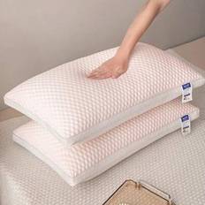 1pc Hotel Pillow Insert, Summer Cooling Pillow, Nap Pillow, Neck Support Pillow - Pink - 50*70,50*75,48*74