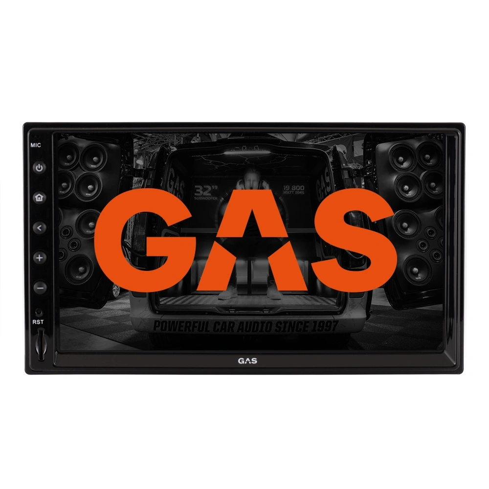 Komplett Bilstereopaket med 7” Pekskärm, GAS MAD X1 Högtalare, 12” Baslåda & 2-kanals Slutsteg
