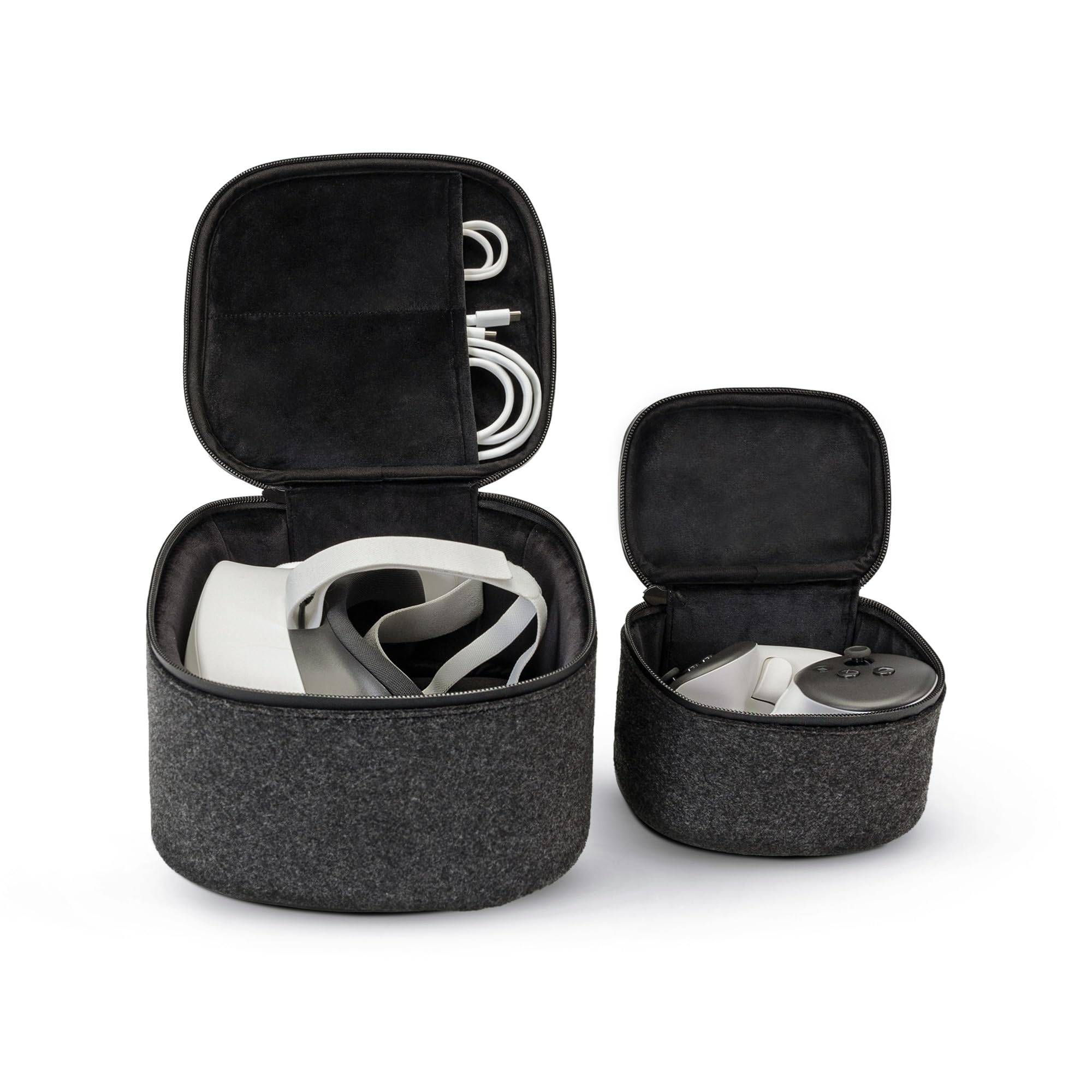 KIWI design P4 Portable Carrying Case for Quest 3S / Quest 3/Quest 2 /Vision Pro svart