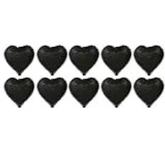 Heart Shaped Aluminum Foil Balloon Decoration Foil Heart Shaped Balloon Party Wedding Birthday Decoration, 18 Inches 10 Pieces (Heart Shaped)