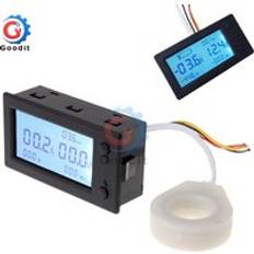 100a 200a 400a stn lcd hall coulomb meter voltmeter ammeter spänning ström batteri monitor amp effekt kapacitet indikator monitor