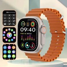 Sport Smart Watches, Smart Watch For Women Smartwatch 2-tums LED High-Definition färgskärmsstöd för flera språk, trådlös laddningsfunktion, musikspela (En-Storlek)