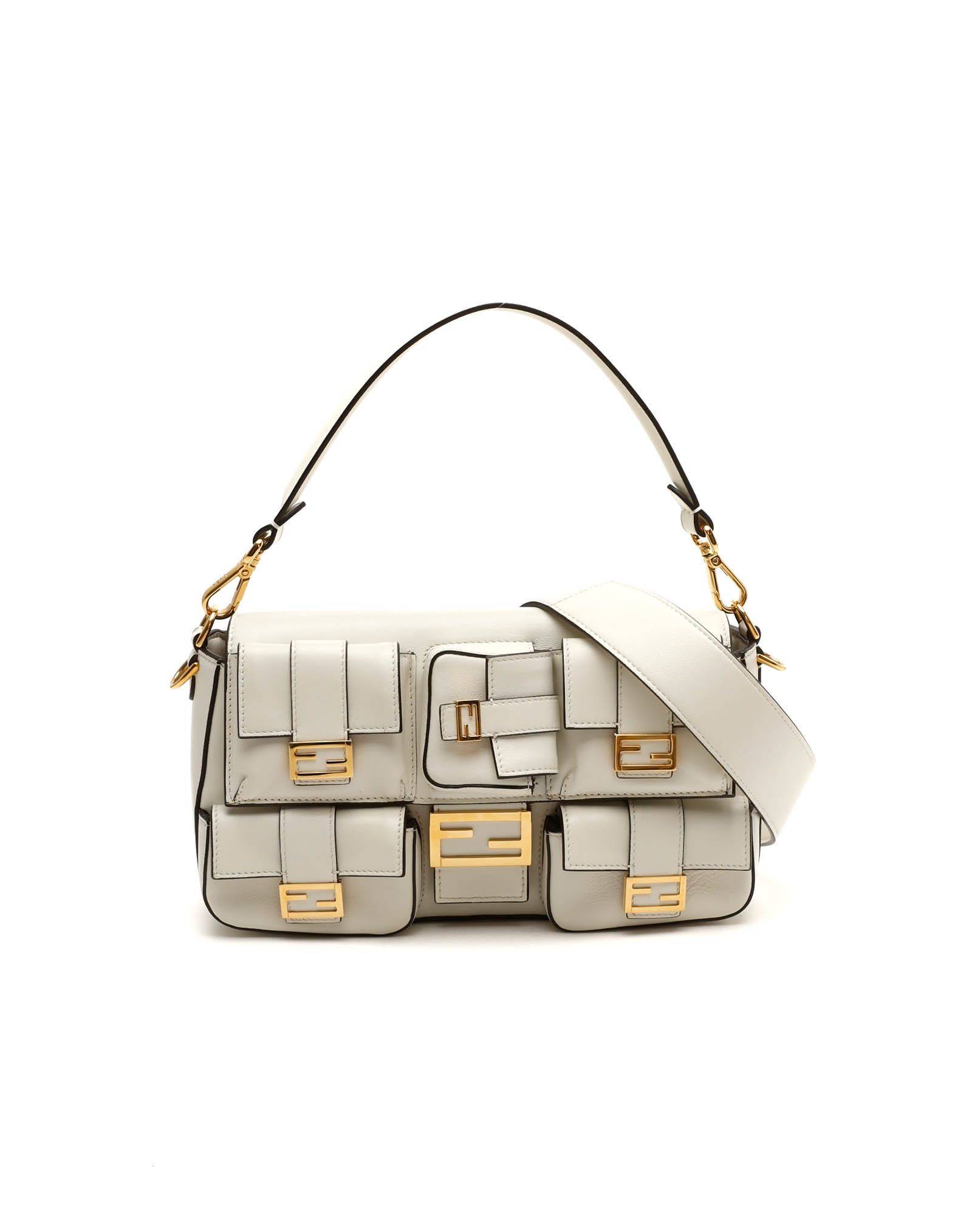 Fendi Multipocket Baguette Bag - White (One Size)