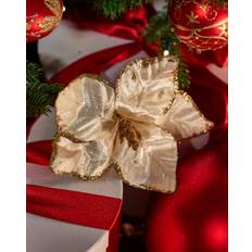 Auriol blomst – julepynt i hvid