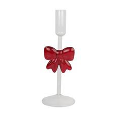 Casa Christmas Lysestage - H 23 cm - Glas - Klar